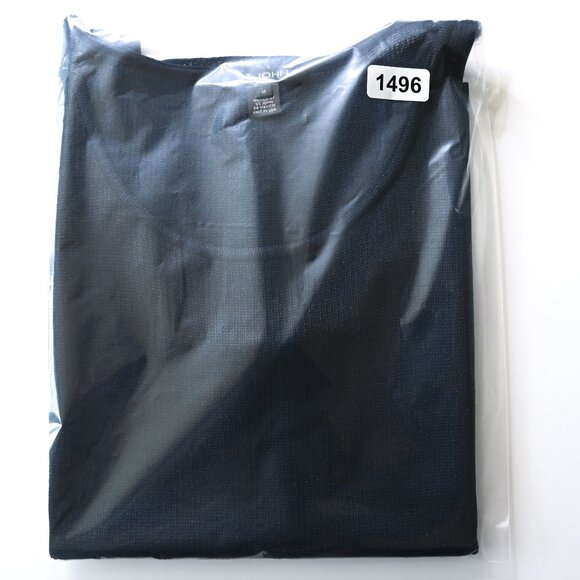 ST JOHN Navy Blue Metallic Tank Top - Size Medium - Picture 8 of 8